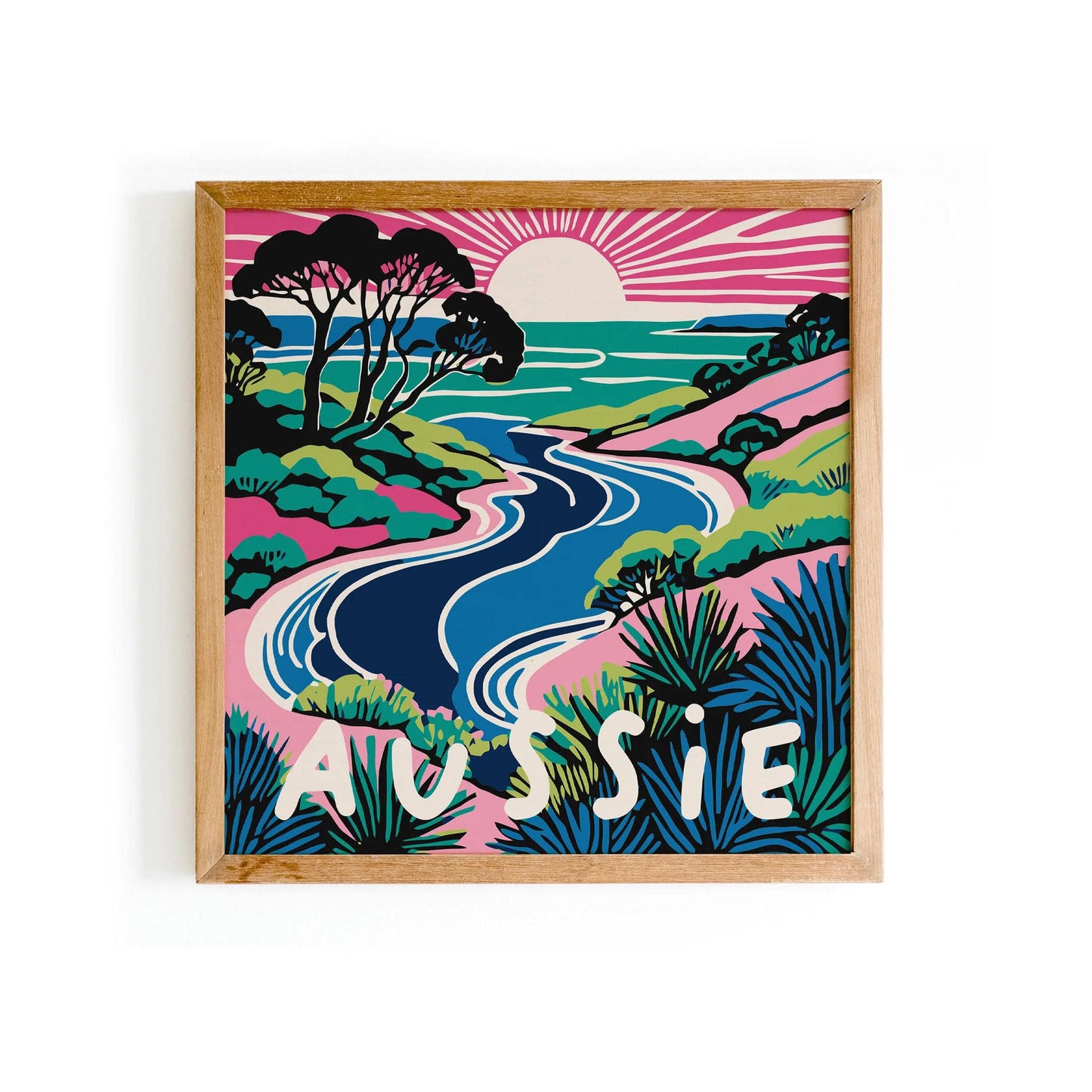 Aussie Landscape Square Art Print - HypeSheriff