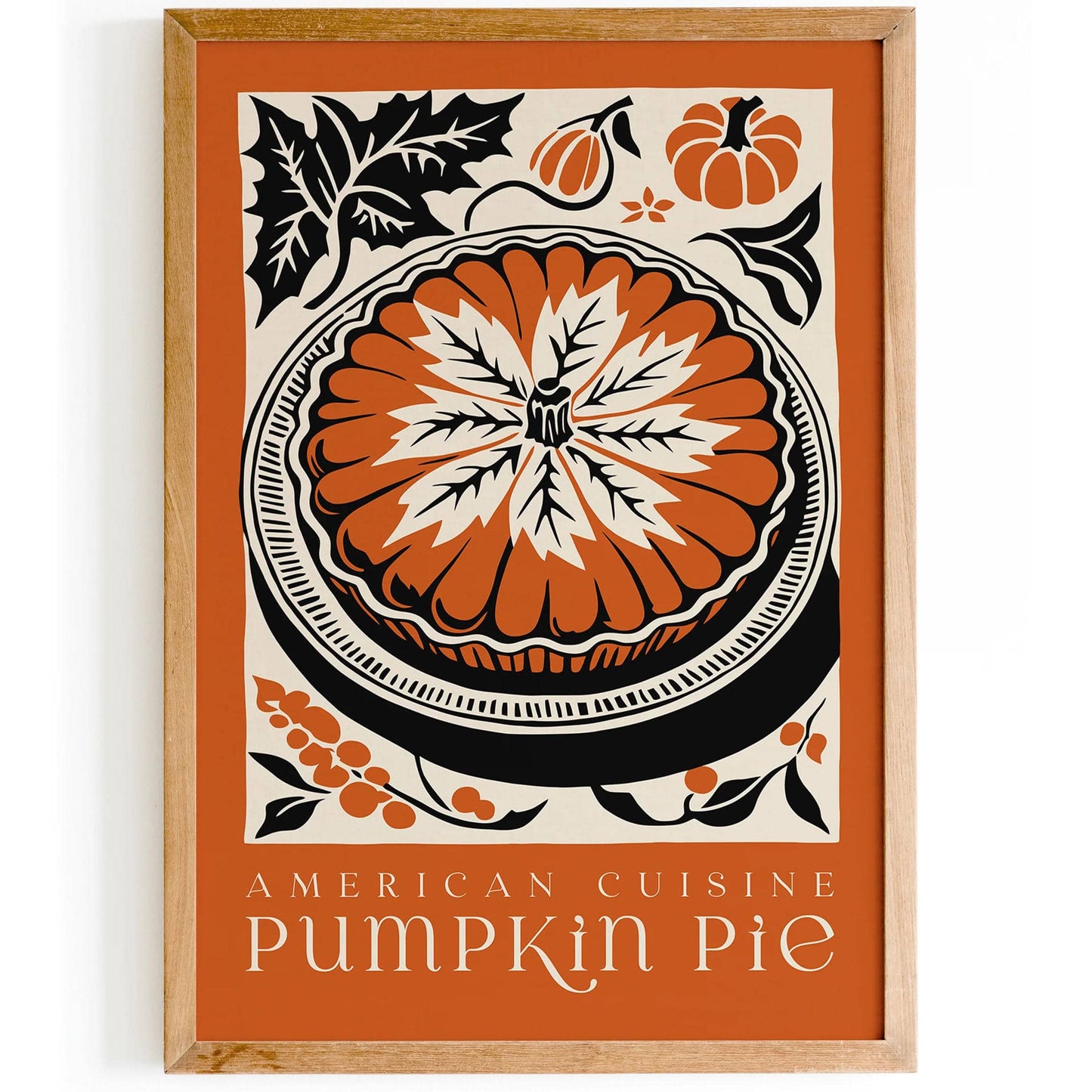 American Cuisine Pumpkin Pie Poster - HypeSheriff