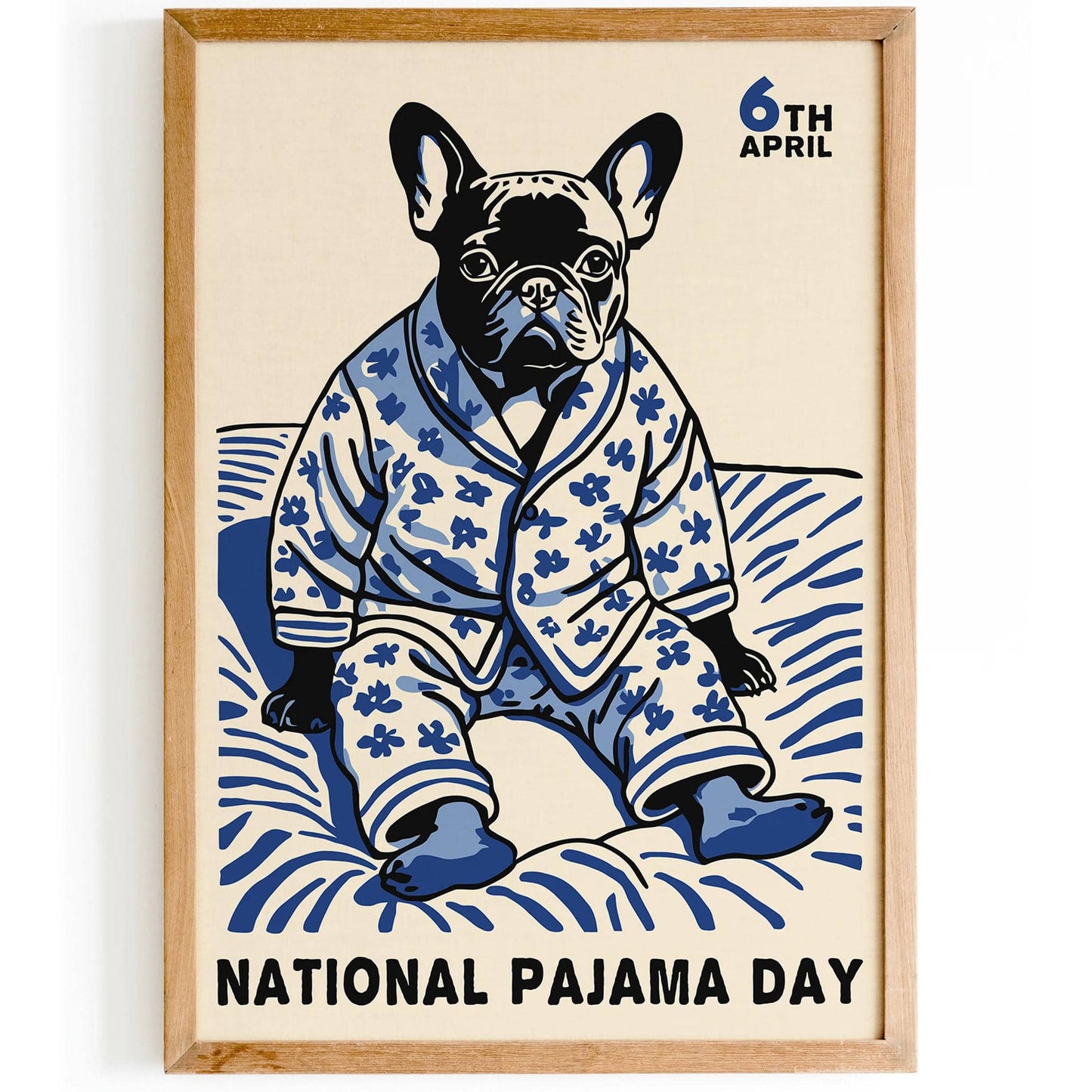 National Pajama Day Pug Dog Poster - HypeSheriff