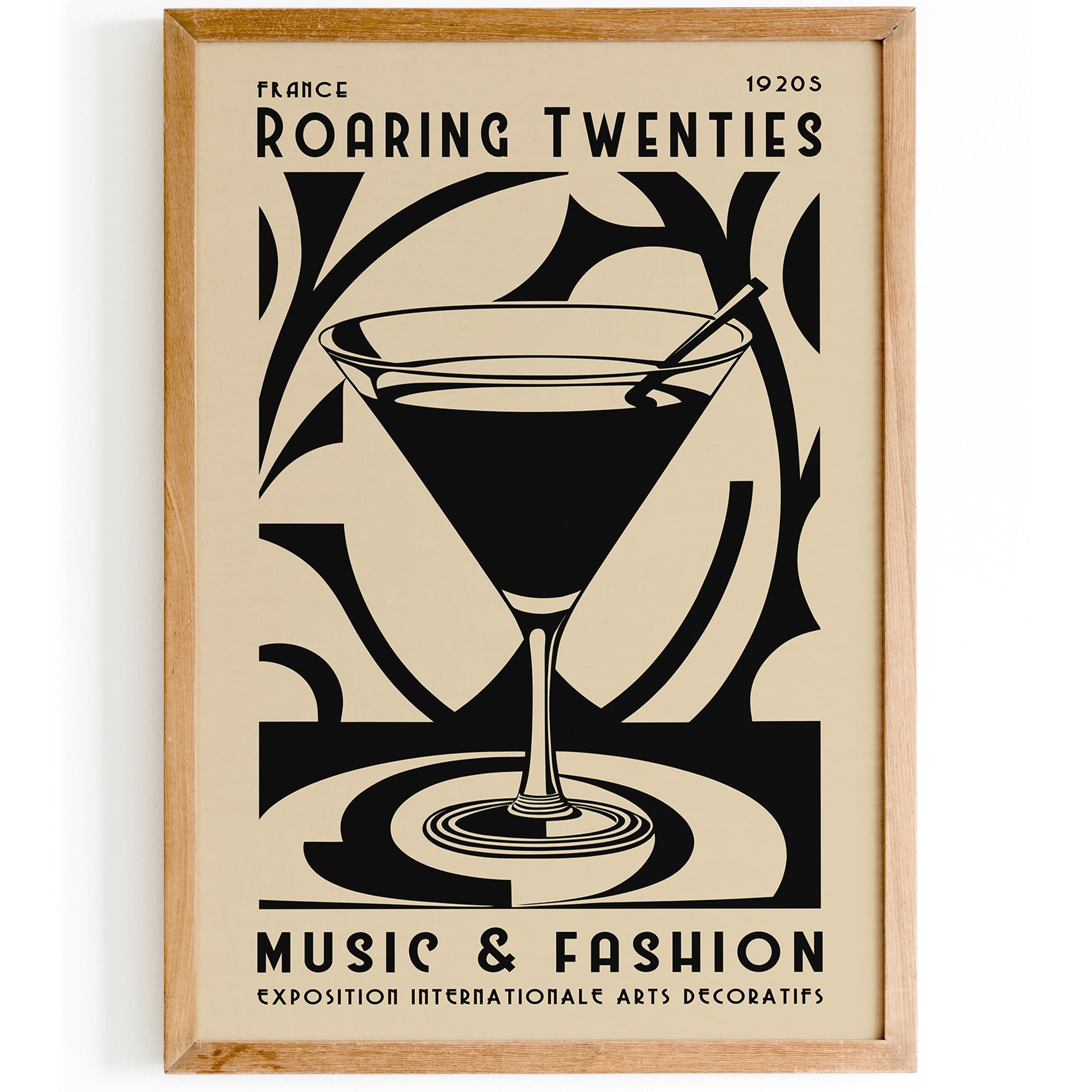 Art Deco Martini Drink, Bar Decor Wall Art – HypeSheriff