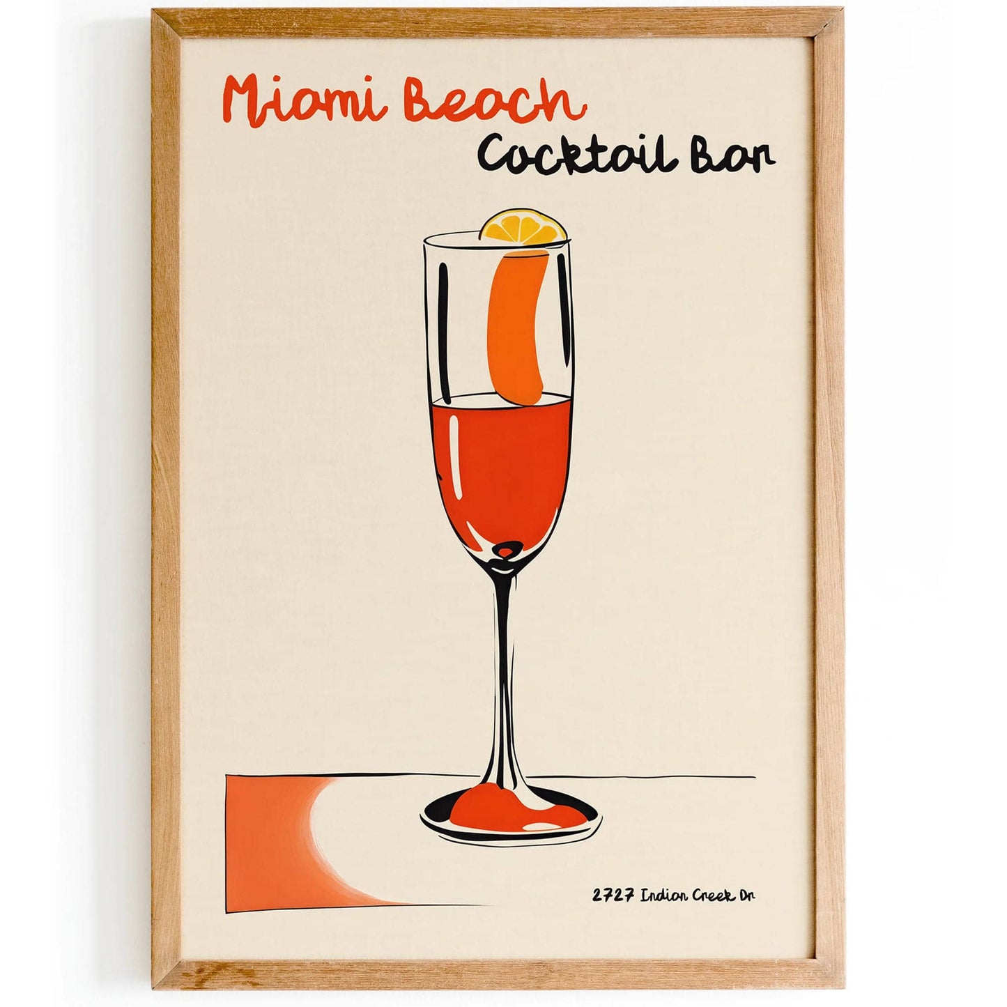 Miami Beach Cocktail Bar Drink Poster - HypeSheriff