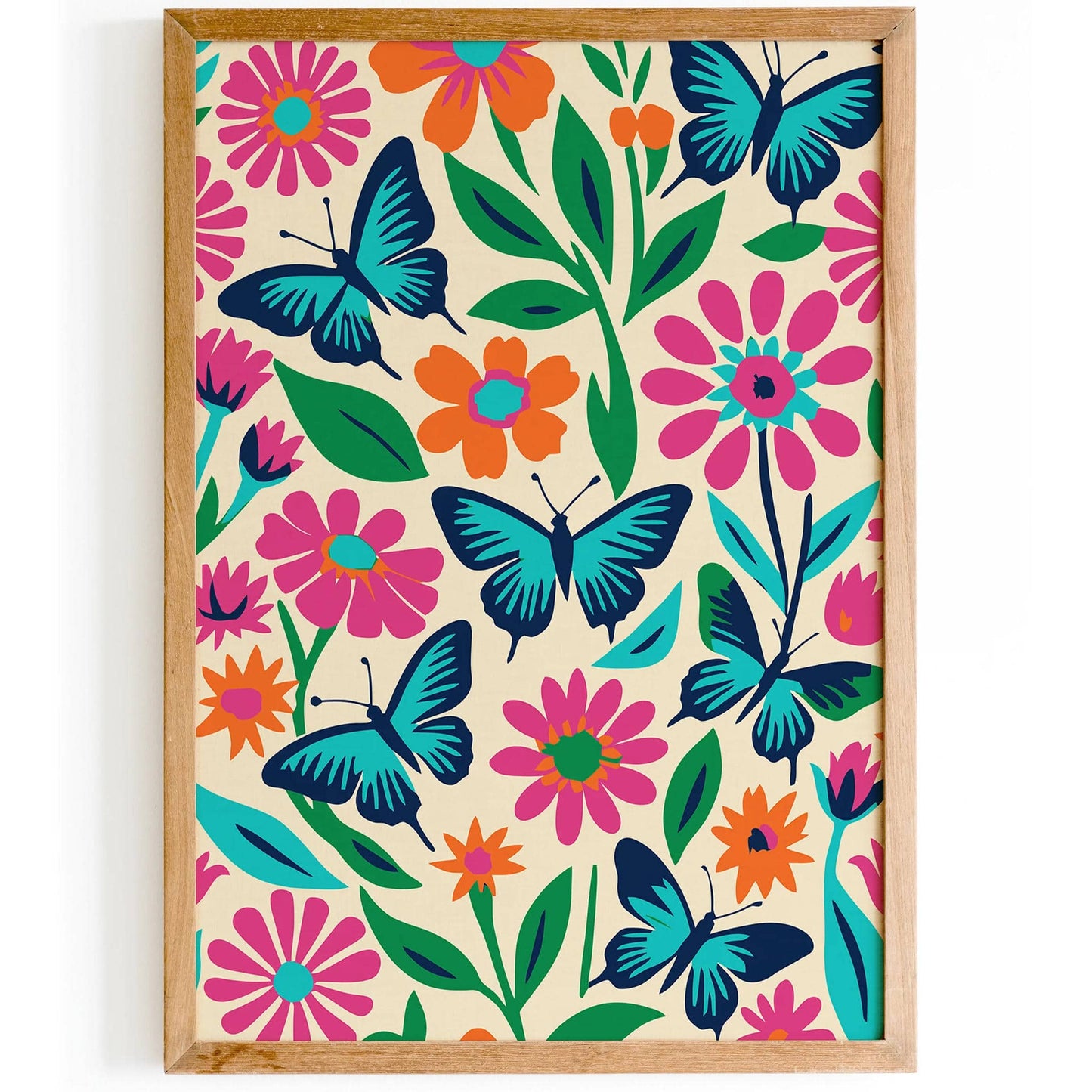 Colorful Butterflies Garden Wall Art - HypeSheriff