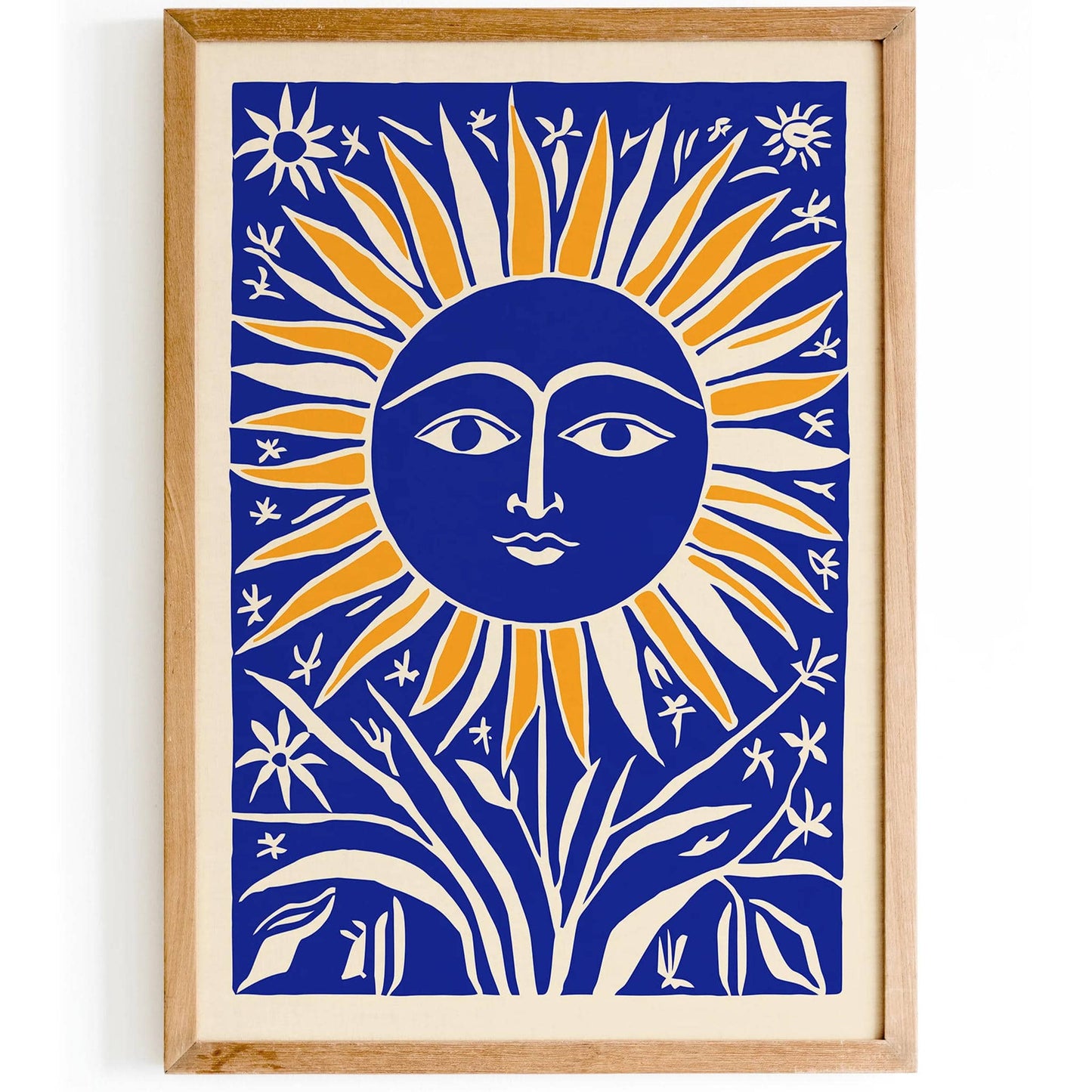 Blue Funny Sunny Art Print