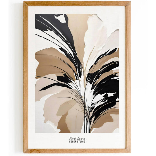 Floral Reverie Neutral Beige Poster - HypeSheriff