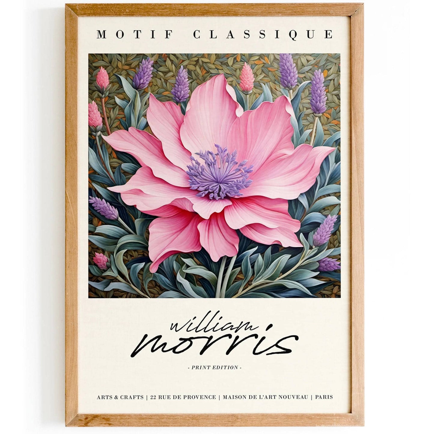 Elegant Floral William Morris Art Print - HypeSheriff