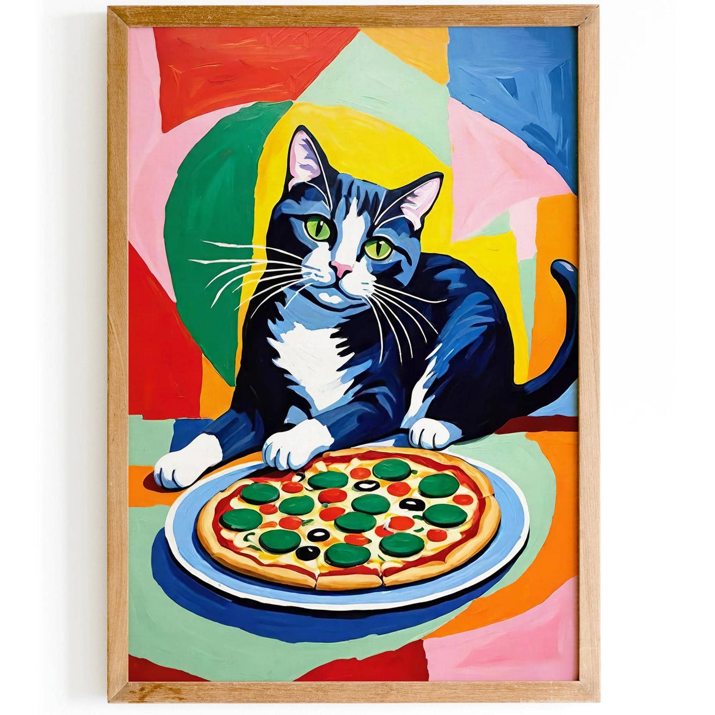 Funny Cat Pizza Lover Poster - HypeSheriff