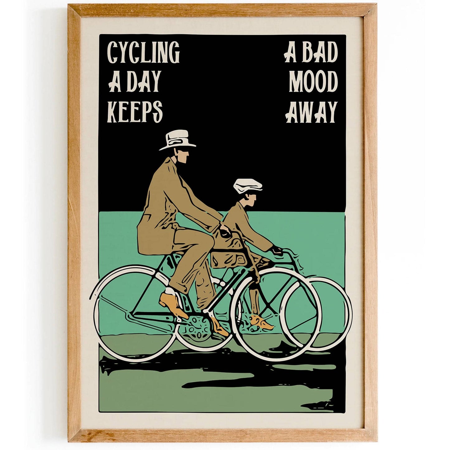 Motivational Cycling Retro Poster - HypeSheriff