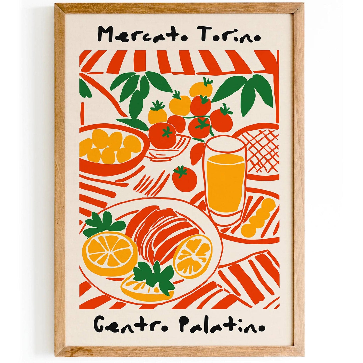 Mercato Torino Farmers Market Italy Poster