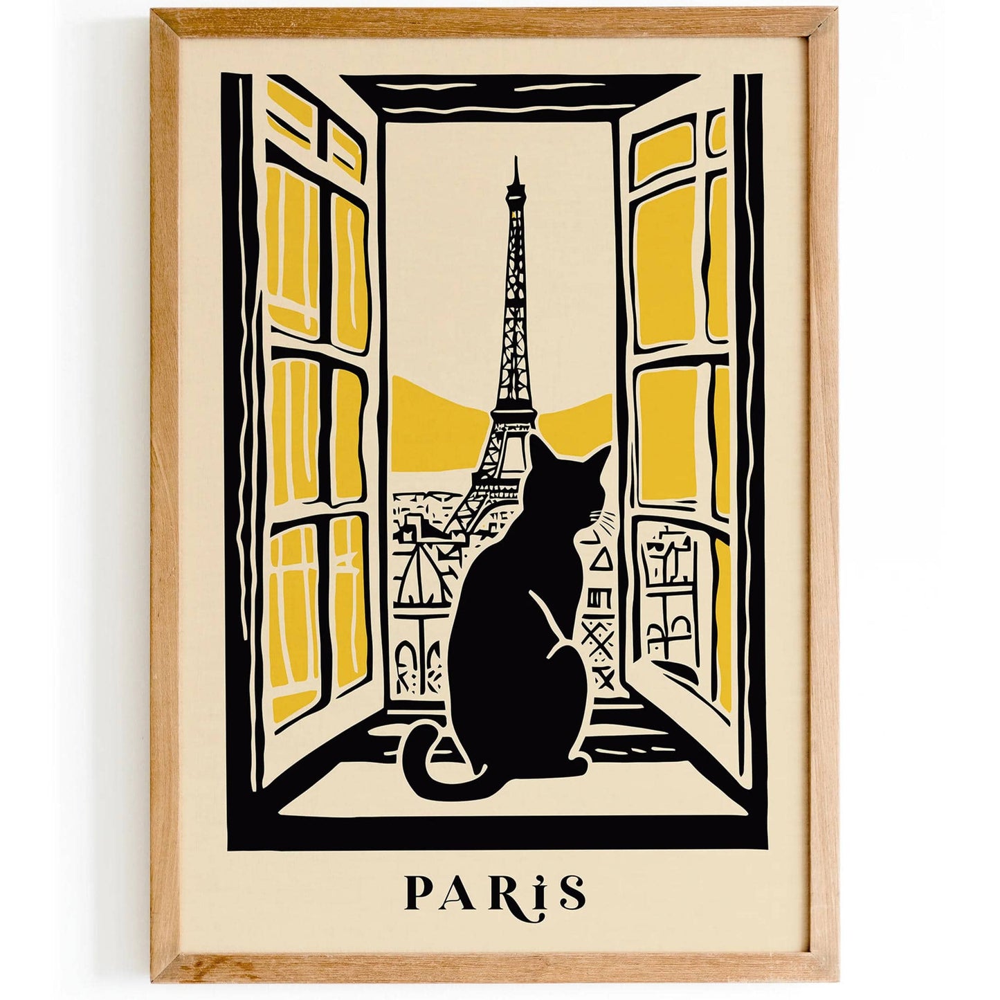 Cat in Parisian Apartmen Poster - HypeSheriff