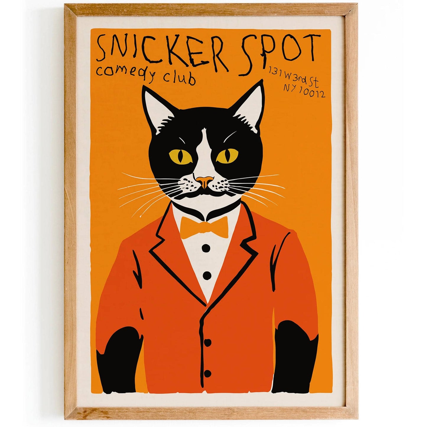 Snicker Spot Comedy Club Vintage Poster - HypeSheriff