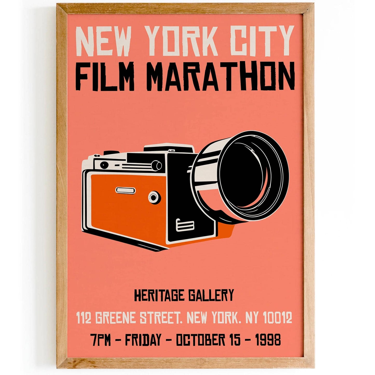 NYC Film Marathon 1998 Retro Poster - HypeSheriff