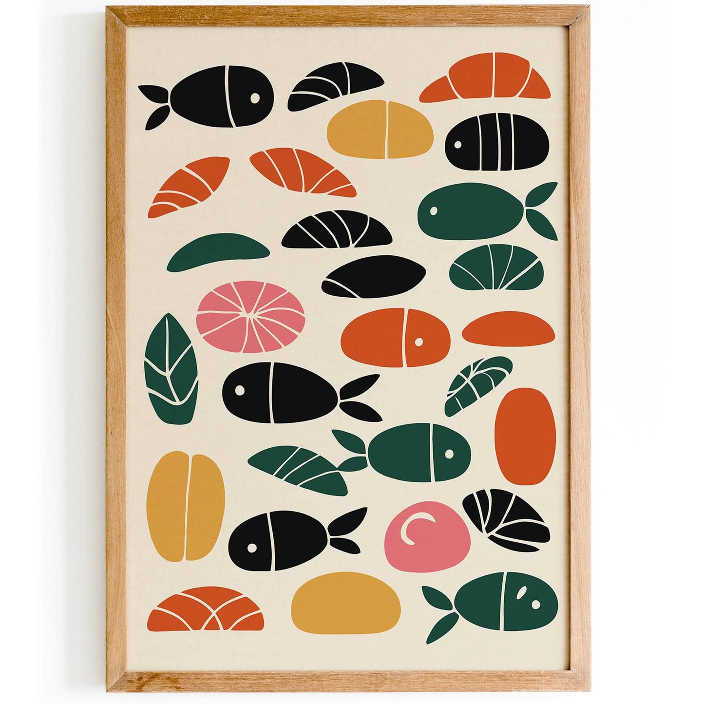 Mid Century Modern Fish - Minimalist Art Print - HypeSheriff