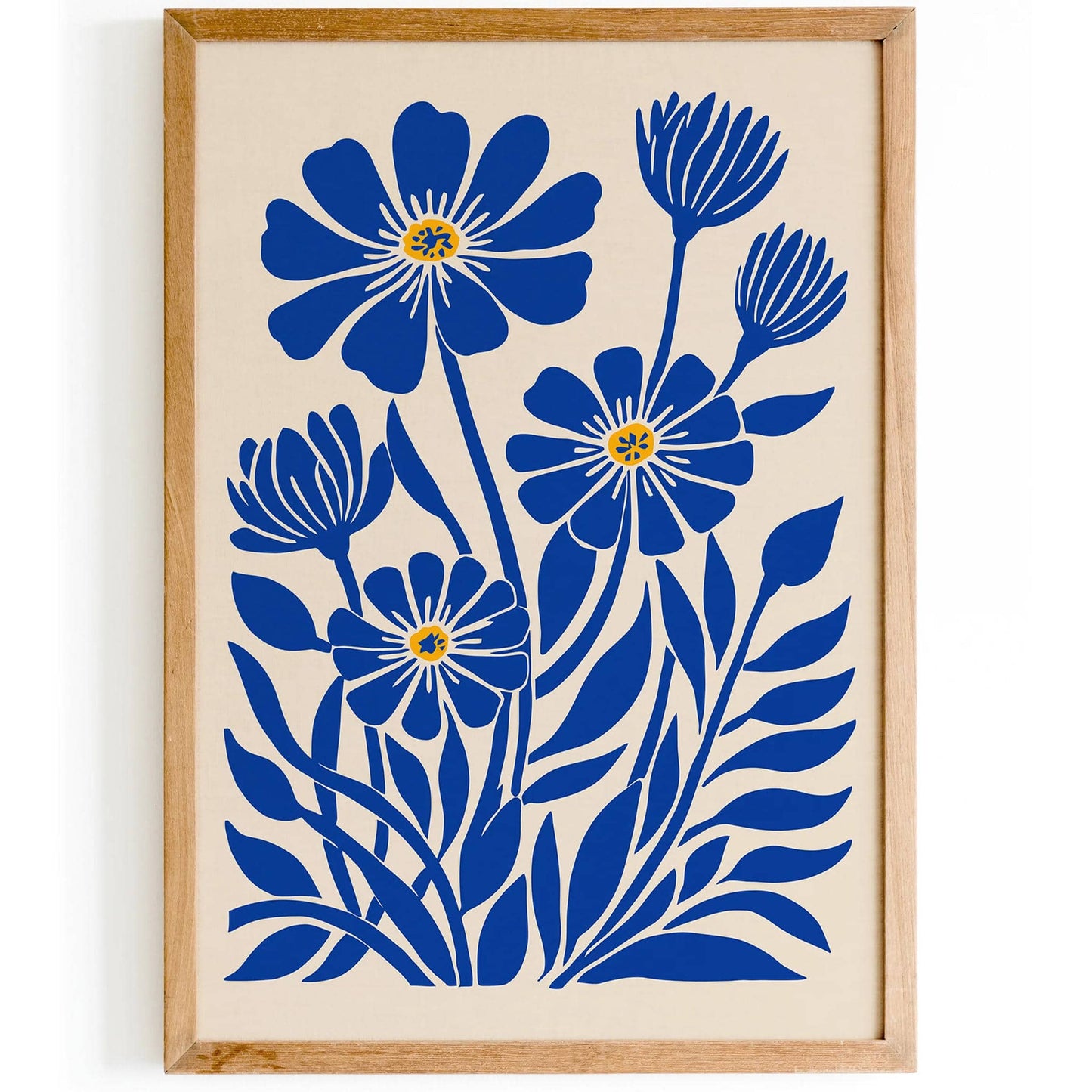 Blue Floral Kitchen Wall Decor - HypeSheriff
