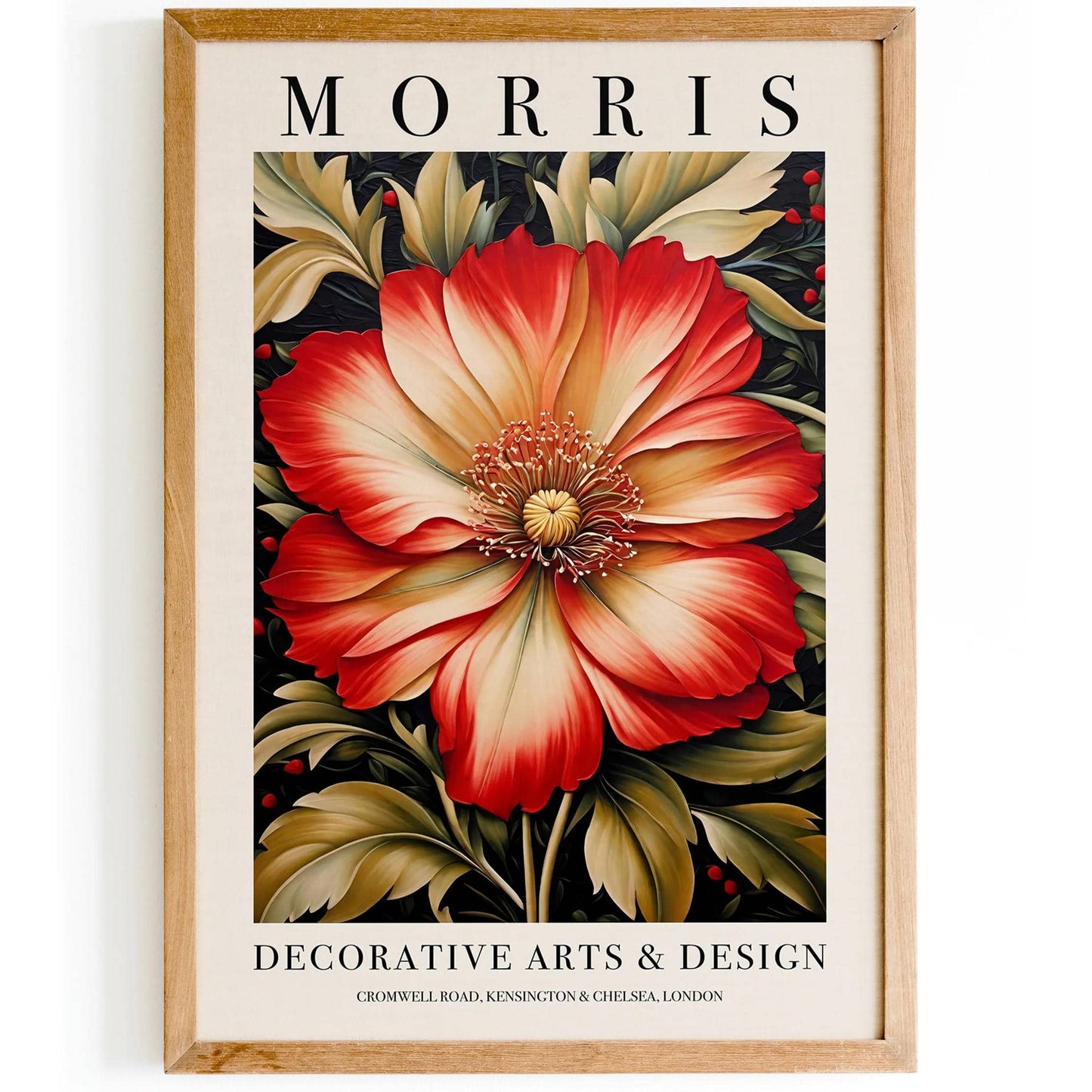 Red Flower Elegant Wall Art 2025 - HypeSheriff