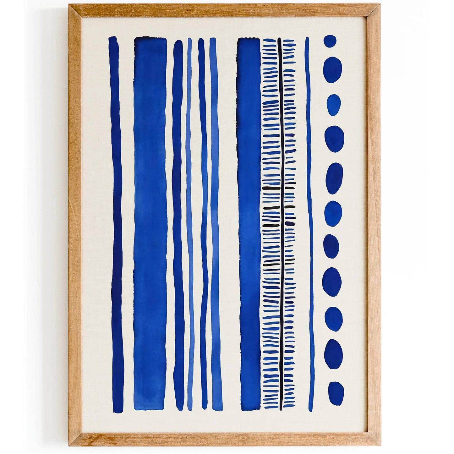 Indigo Blue Abstract Painting Art Print - HypeSheriff