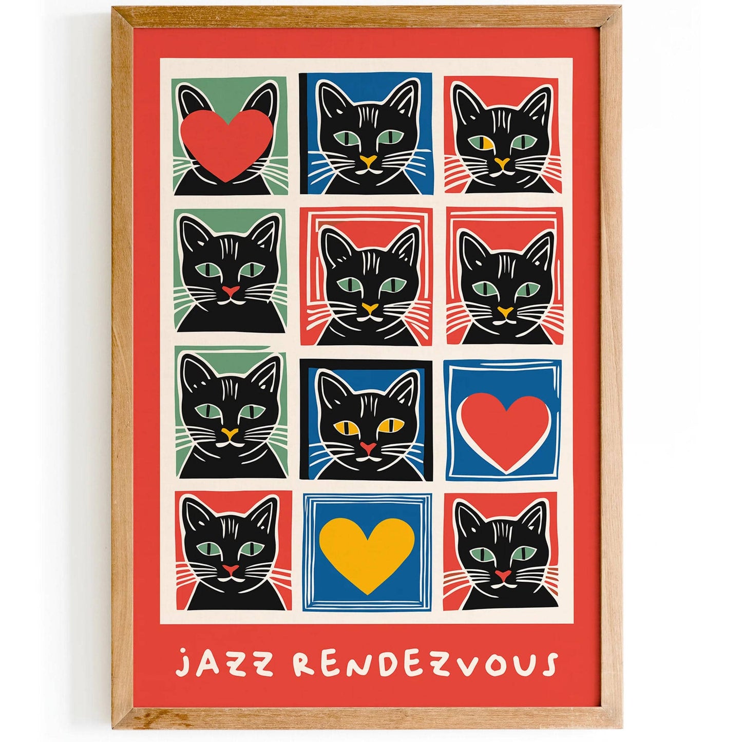 Jazz Randezvous Red Cats Poster