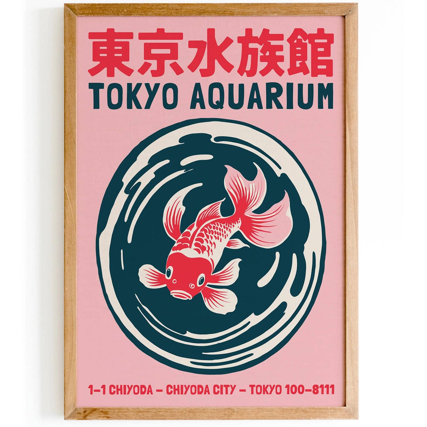 Tokyo Aquarium Pink Poster - HypeSheriff