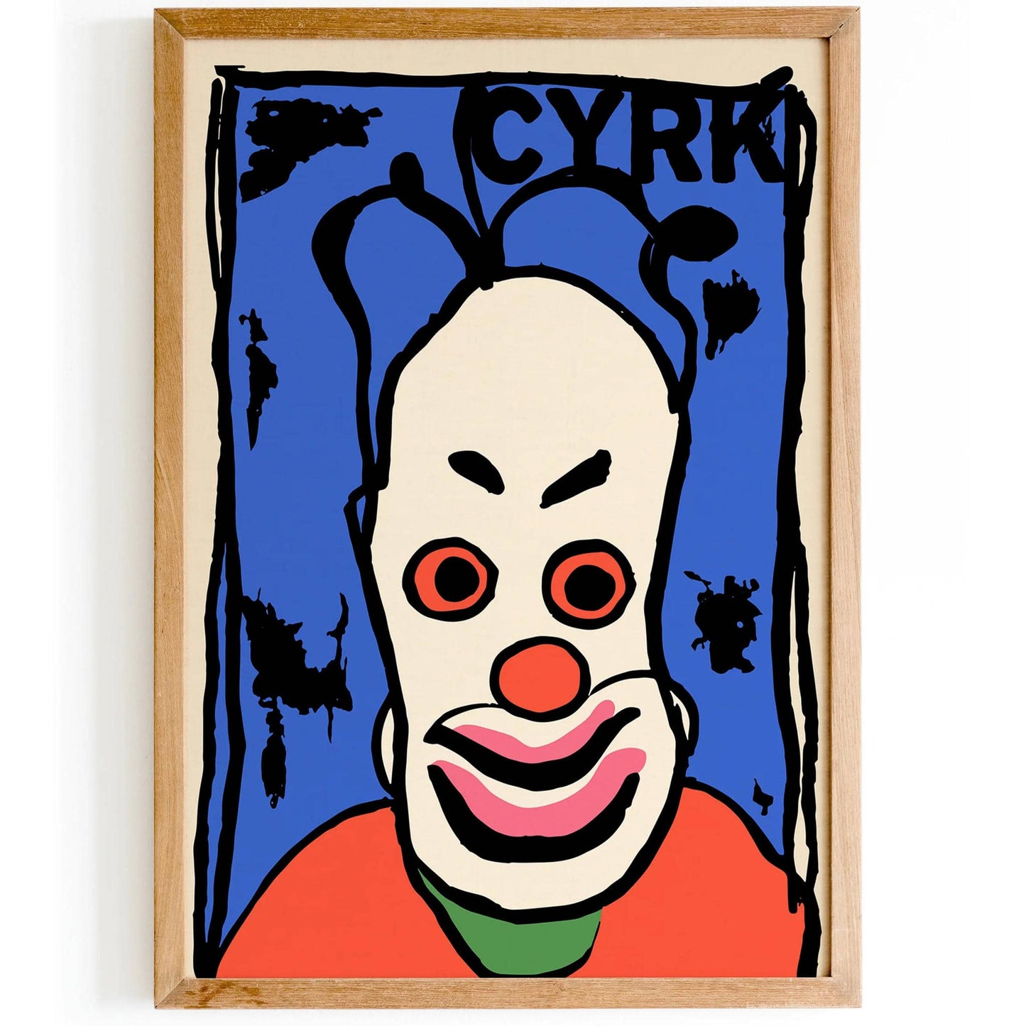 Vintage Polish Circus Clown Poster - HypeSheriff