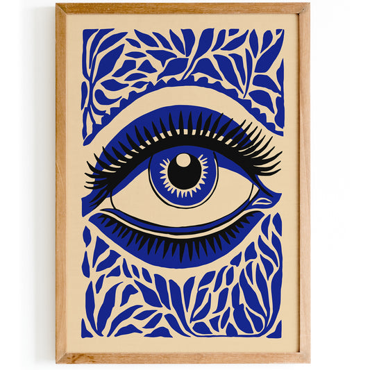 Blue Spiritual Eye Wall Art