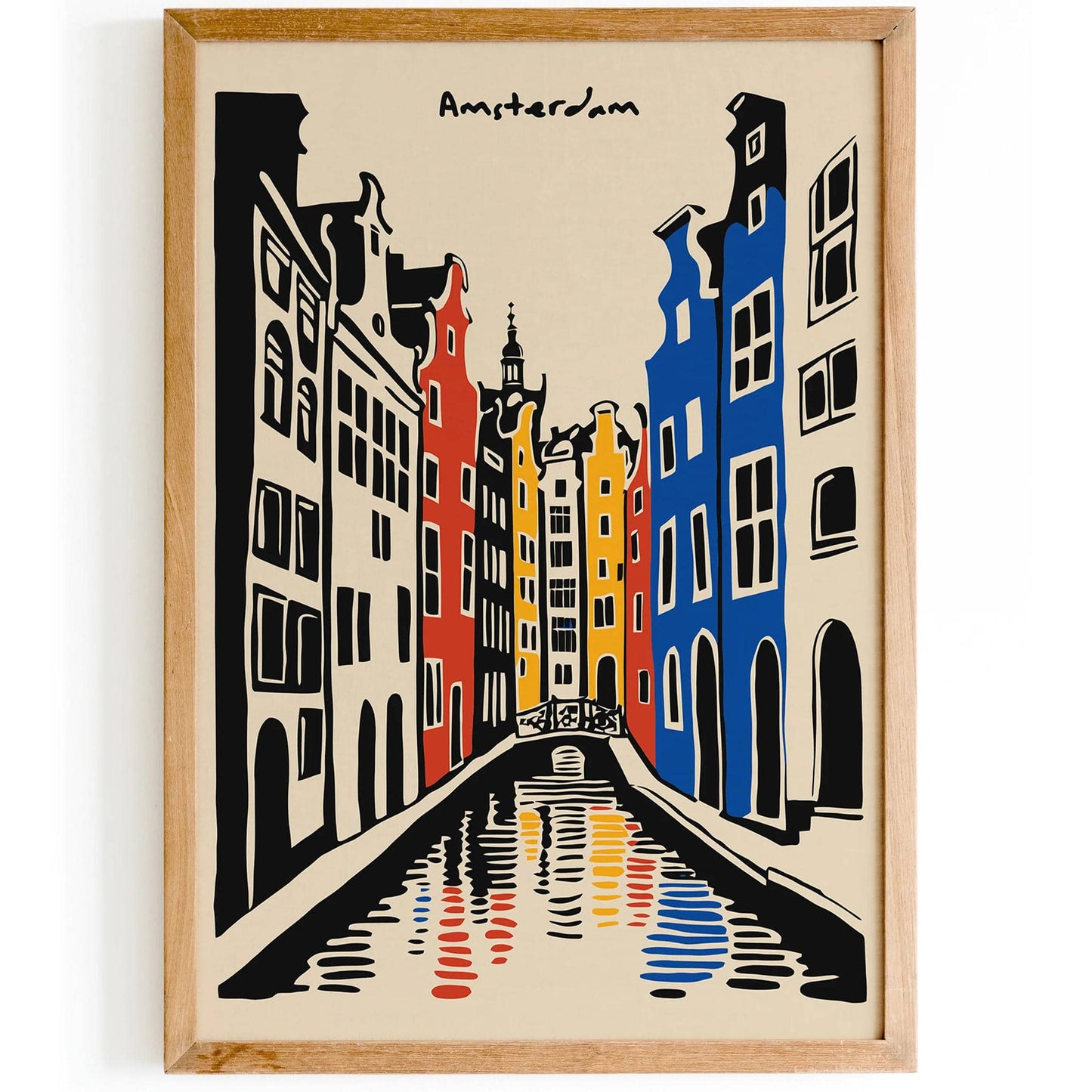 Amsterdam Ink Drawing Art Print - HypeSheriff