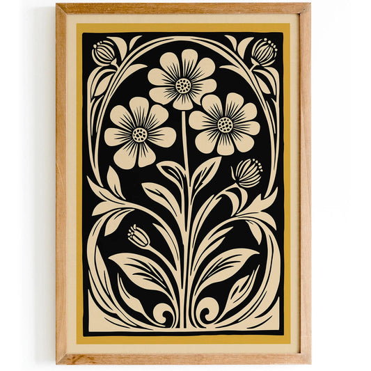 Art Nouveau Floral Vintage Art Print - HypeSheriff