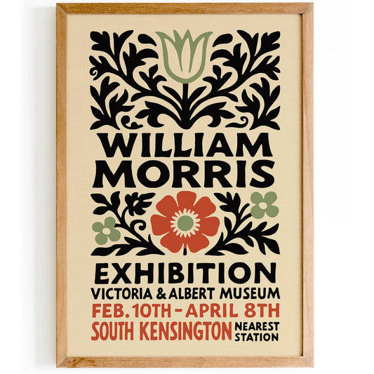 Floral William Morris Exhibition Art Print