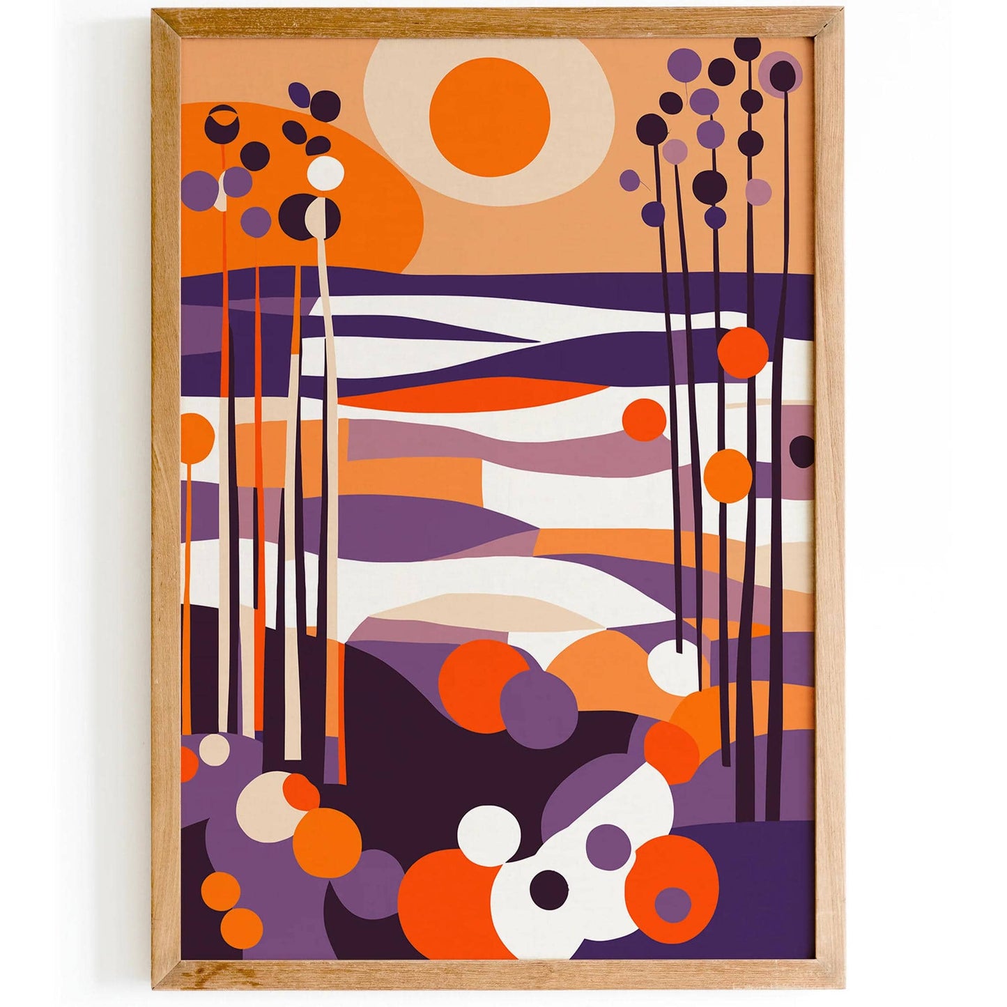Warm Boho Sunset MCM Art Print - HypeSheriff