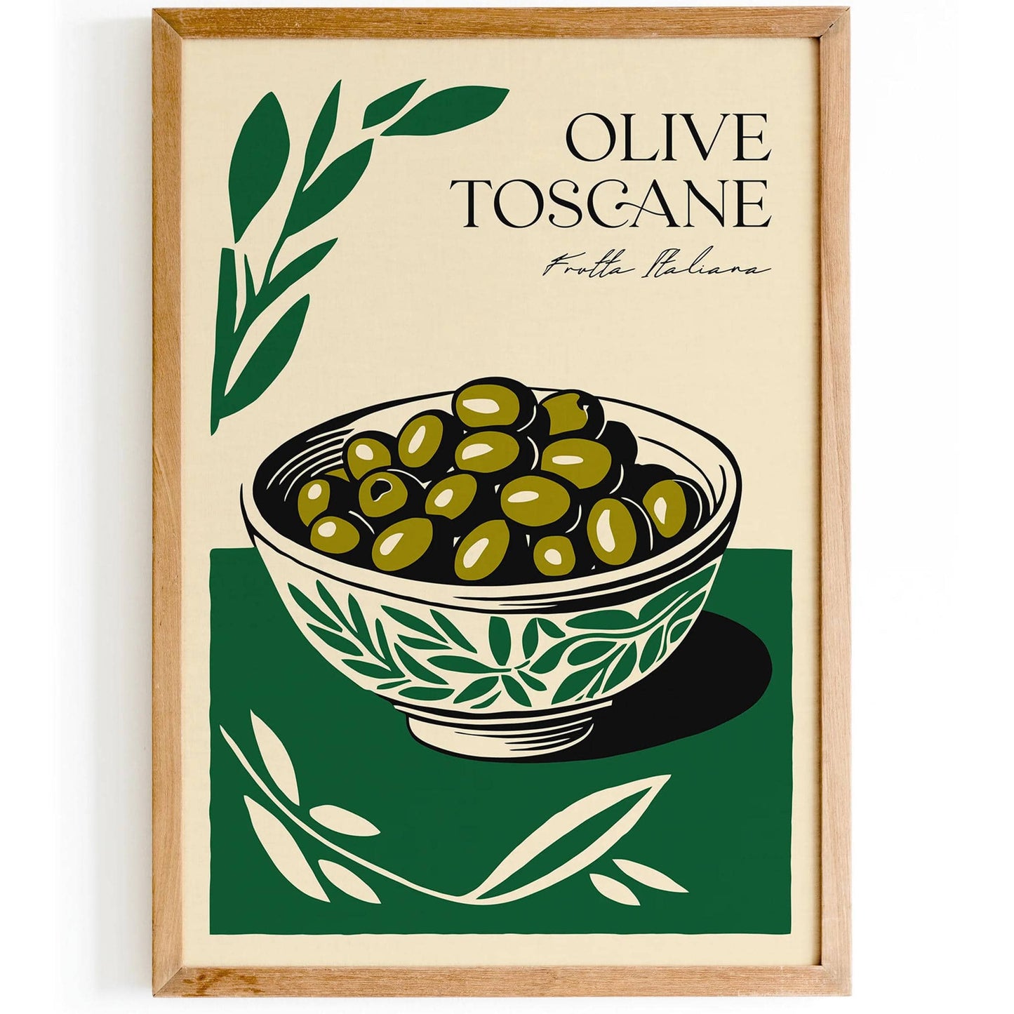 Frutta Italiana Olive Toscane Retro Poster - HypeSheriff