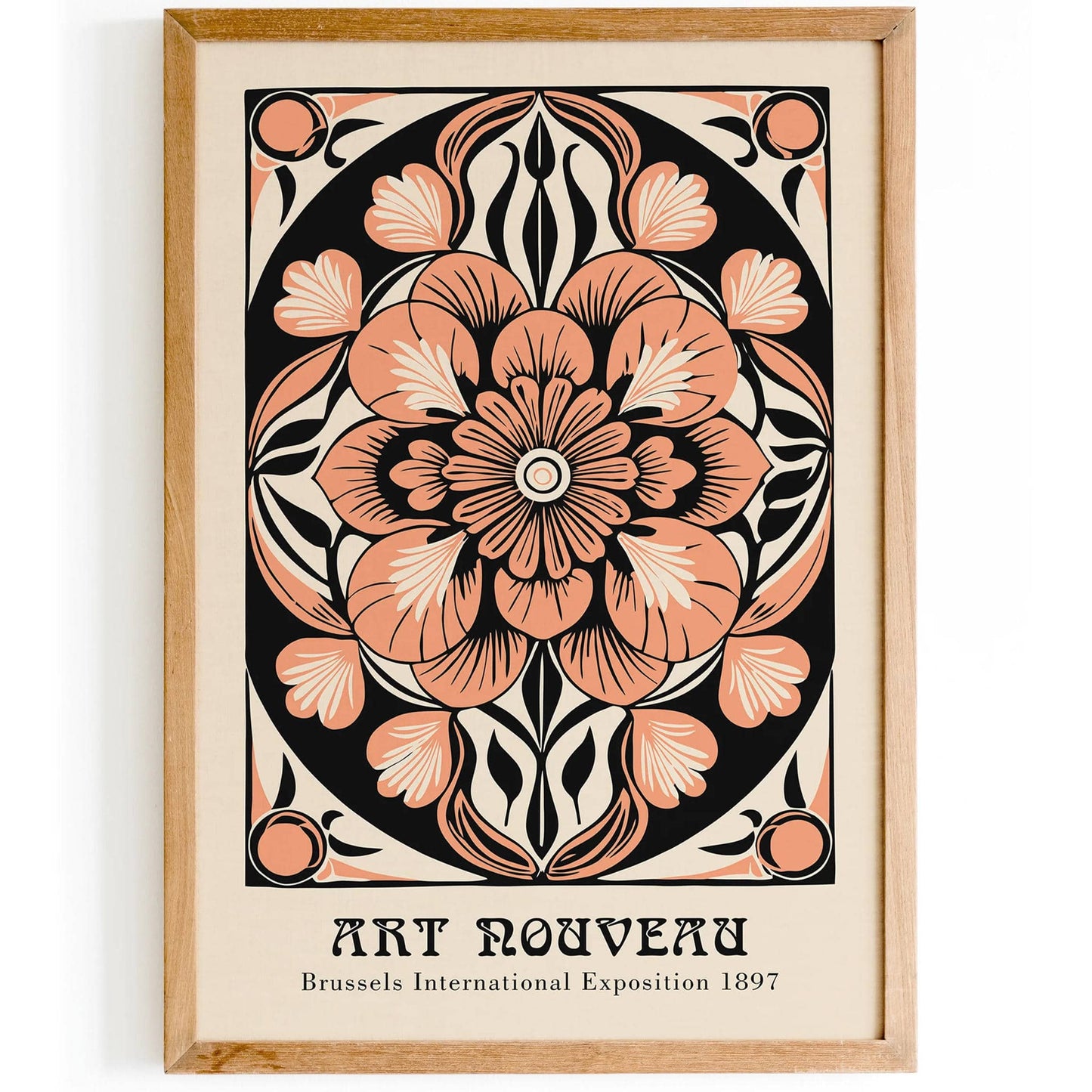 Art Nouveau Peach Fuzz Wall Art - HypeSheriff