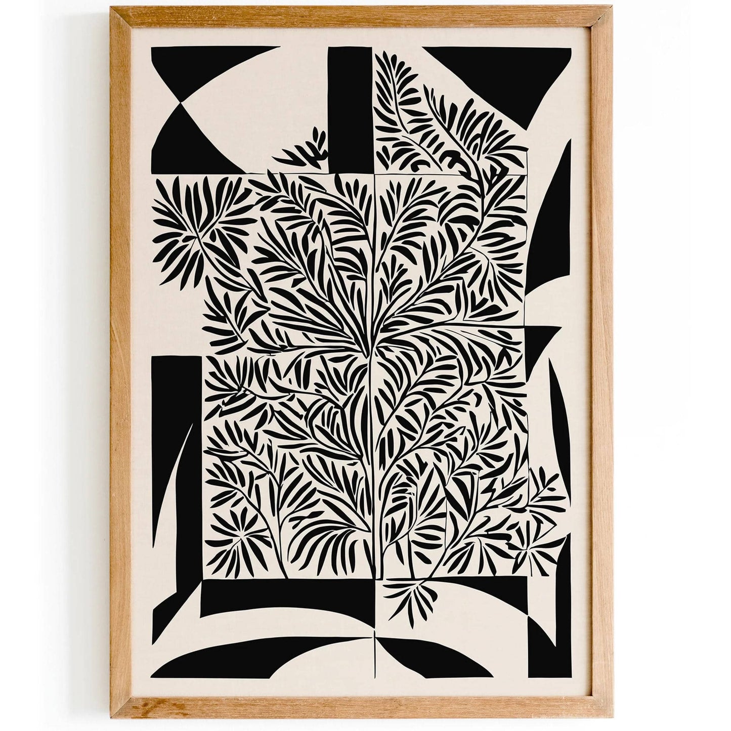 Black and White Abstract Scandinavian Art Print - HypeSheriff