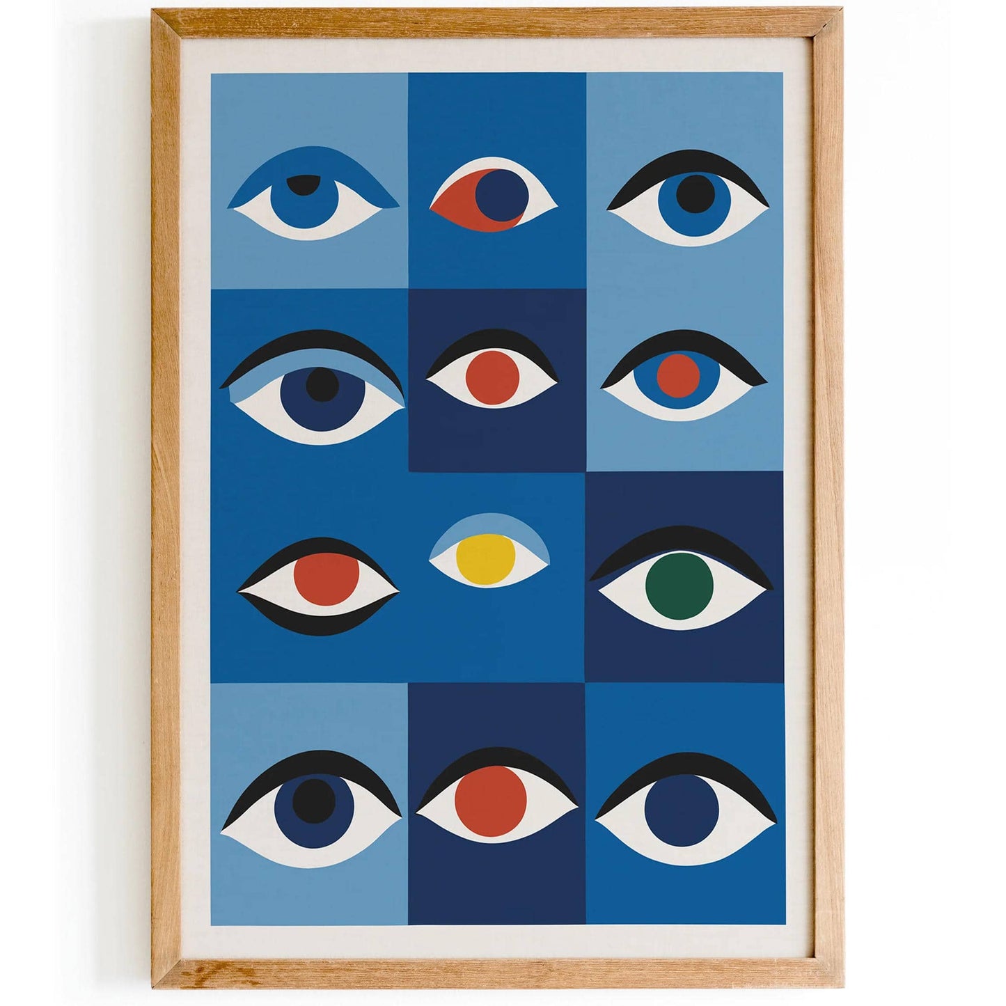 Pop-Art Vision Blue Art Print - HypeSheriff