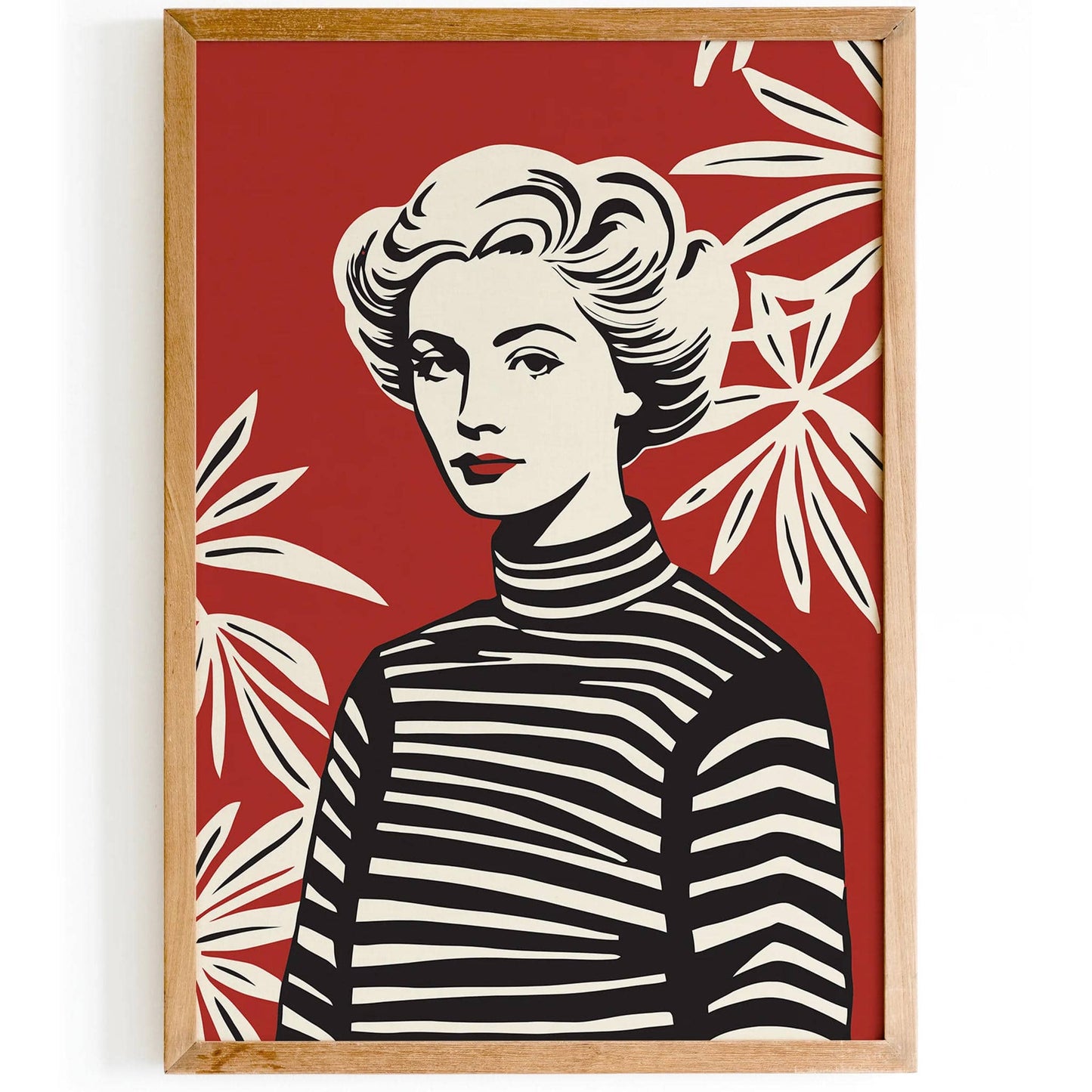 Woman in Red Fashion Art Print - HypeSheriff