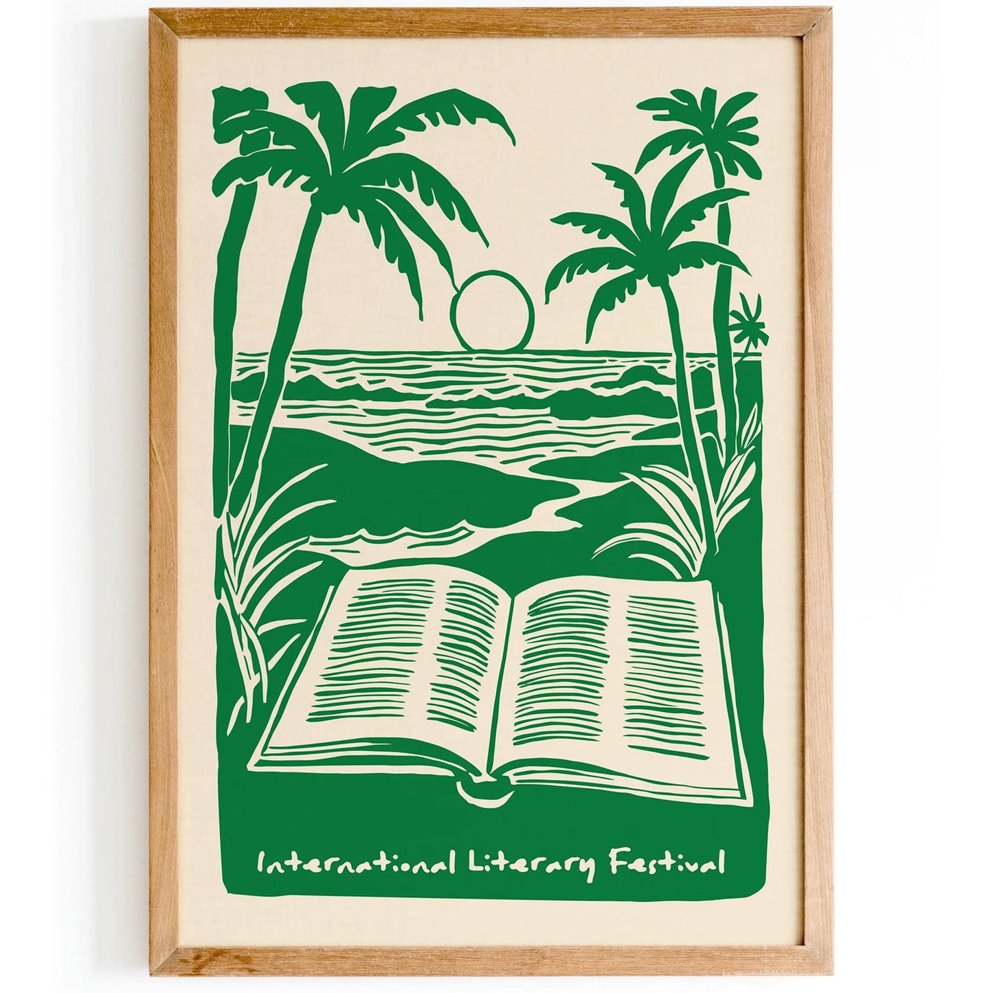 International Literary Festival Poster – Green Event Art Print