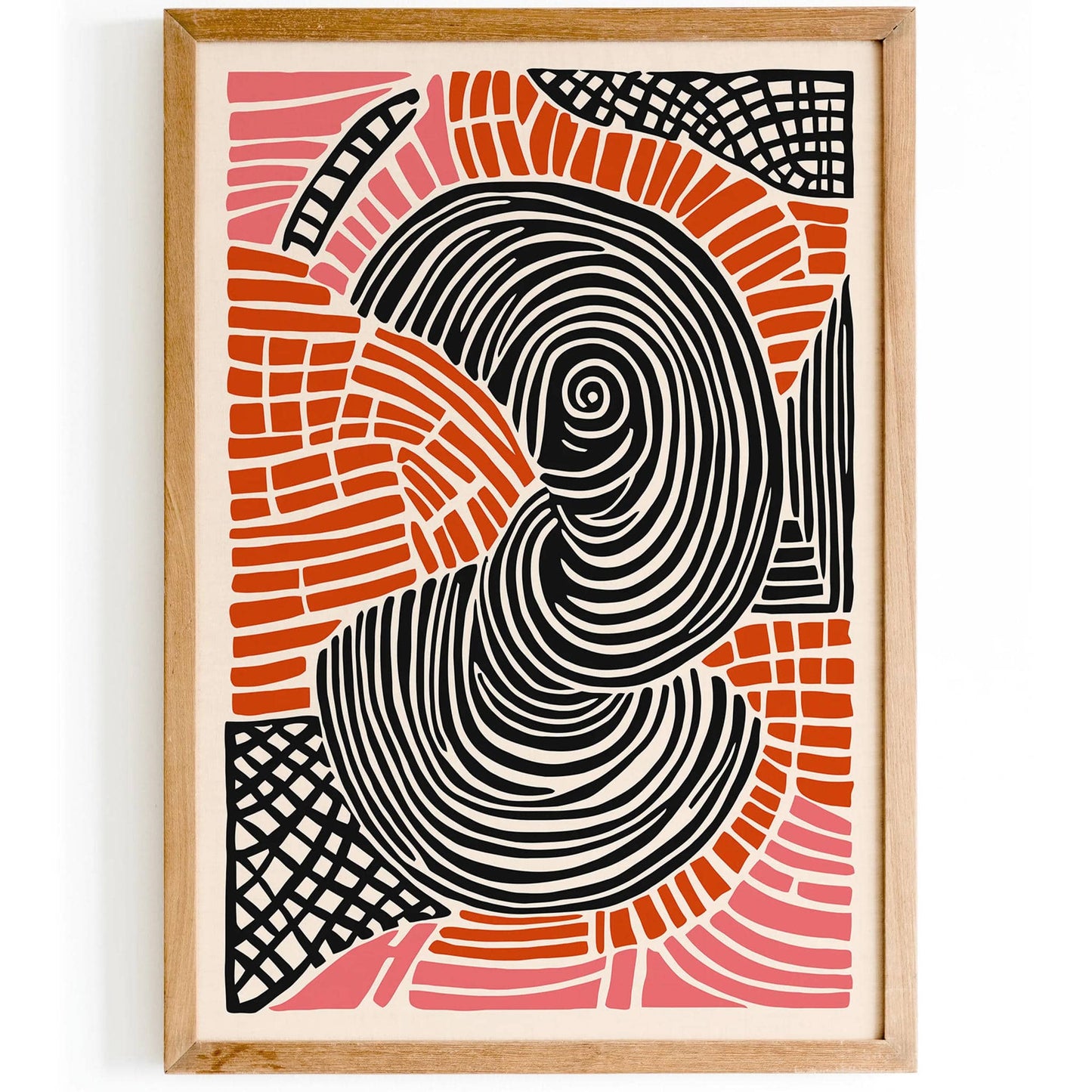 Red Pink Modern Abstract Art Print 2024 - HypeSheriff