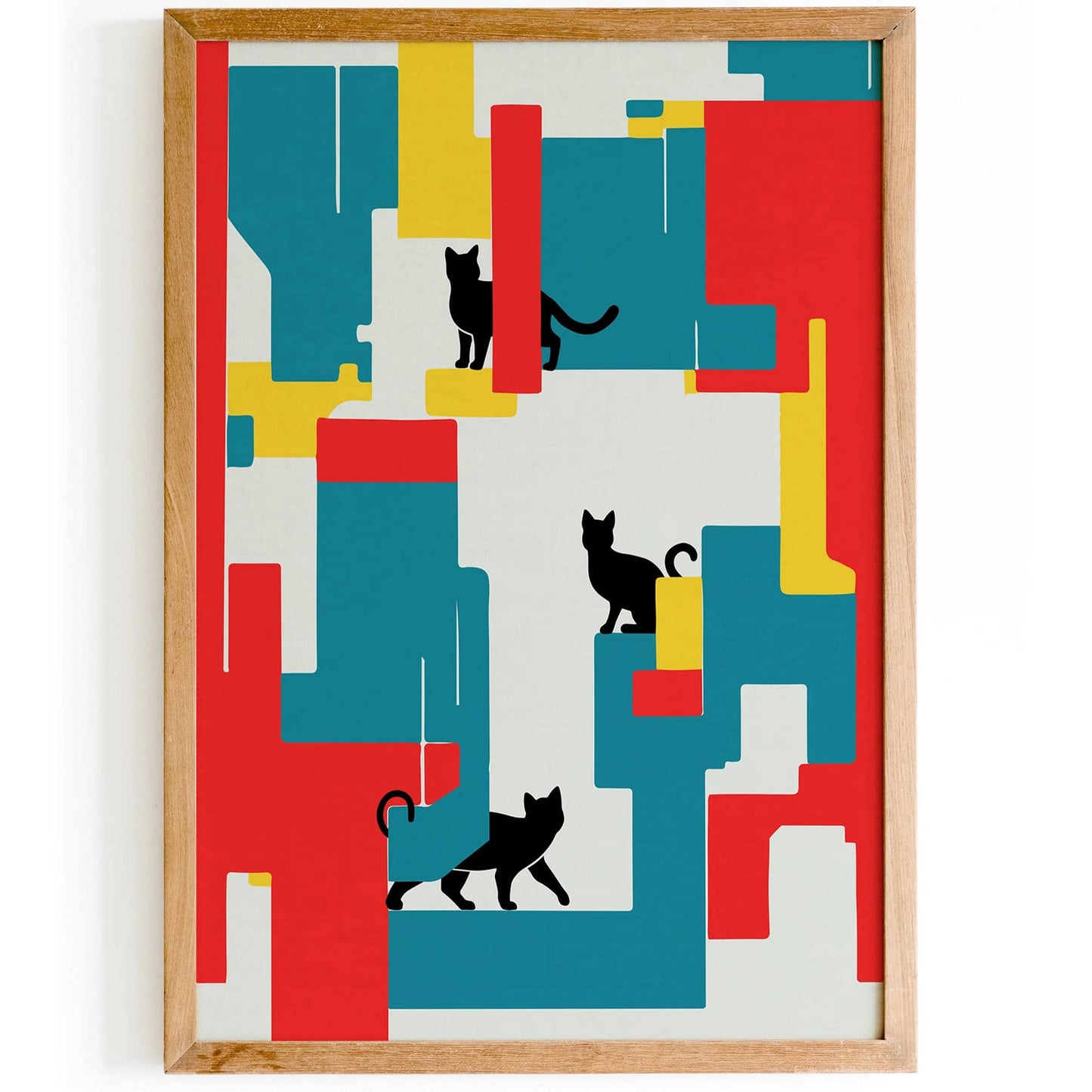 Mid-Century Modern Cats Poster - HypeSheriff