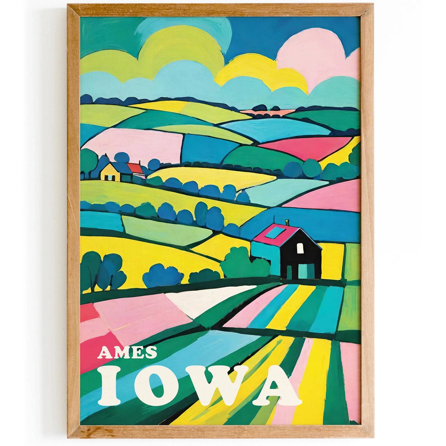 Travel Iowa Iconic Poster Art - HypeSheriff