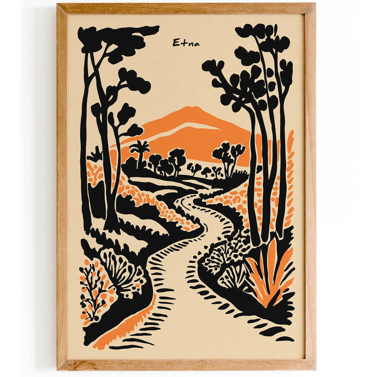 Etna Sicily Landscape Poster