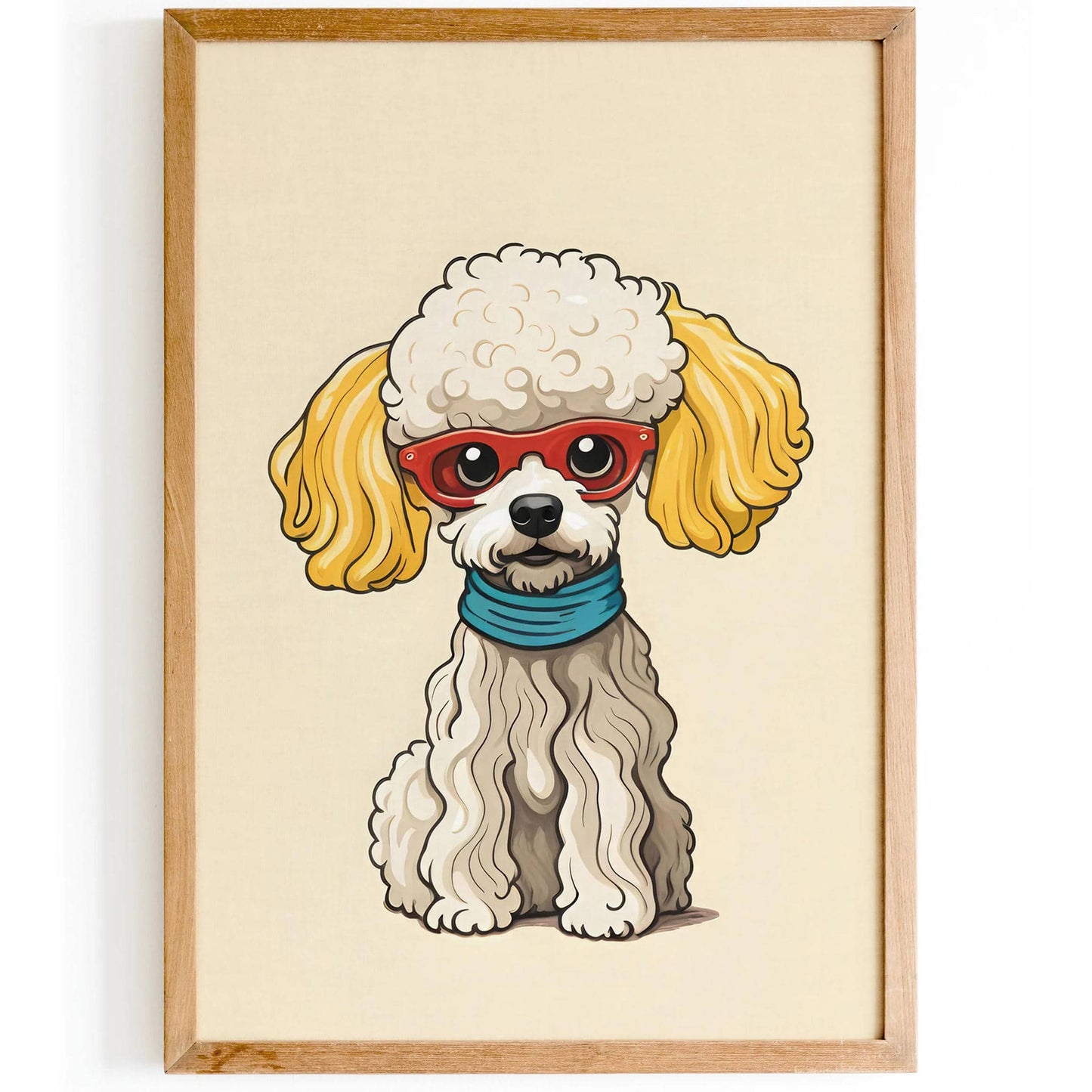 Funny Little Poodle Dog Art Kids Room Decor - HypeSheriff