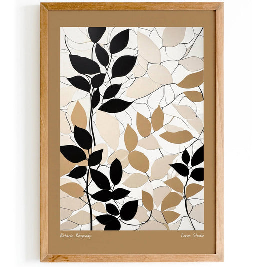 Botanic Rhapsody Beige Poster - HypeSheriff