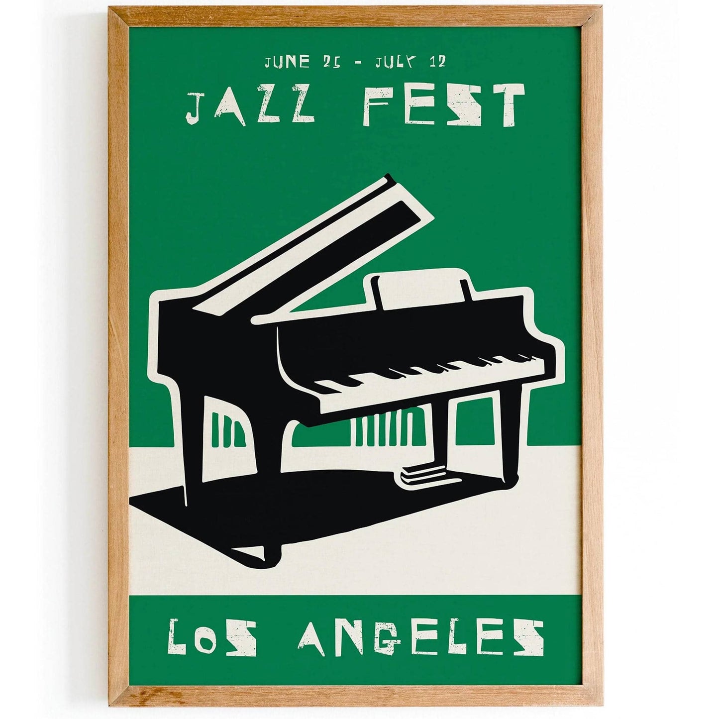 Green Los Angeles Music Poster 2024 Collection - HypeSheriff