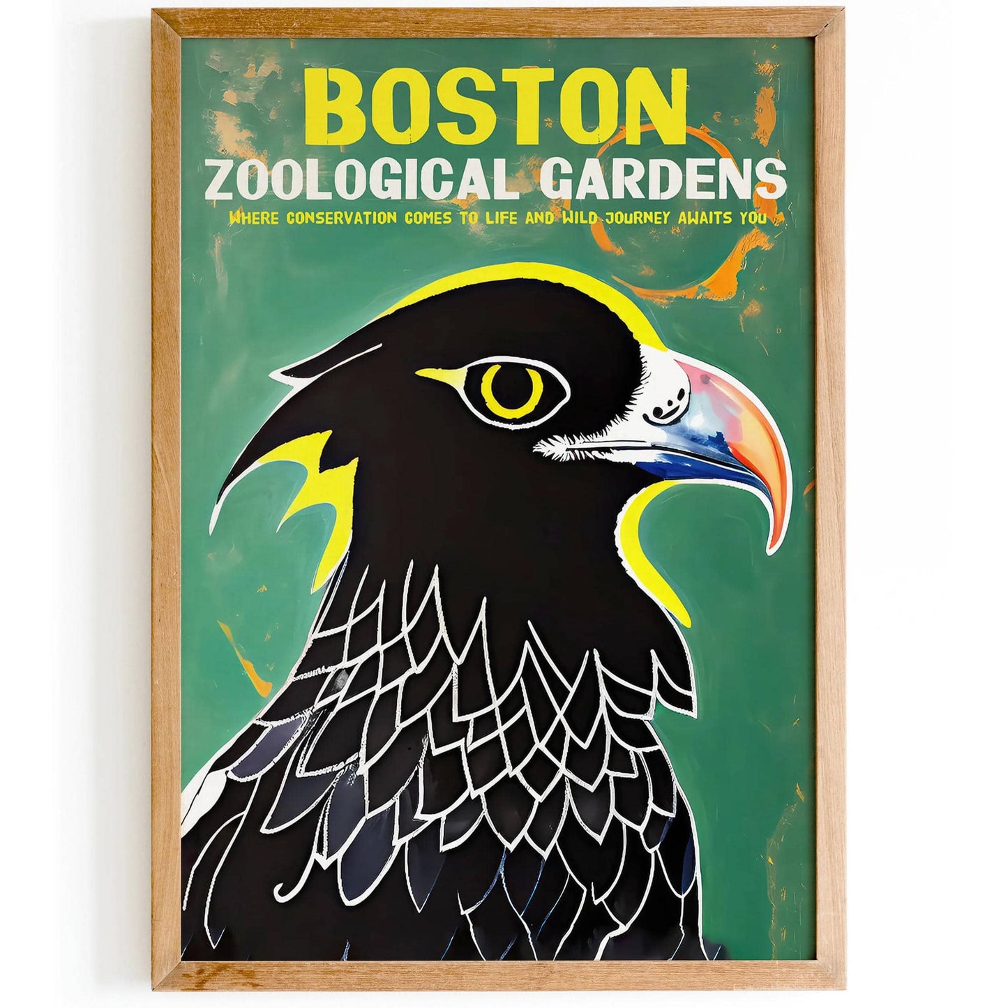 Boston Zoo Retro Eagle Poster - HypeSheriff