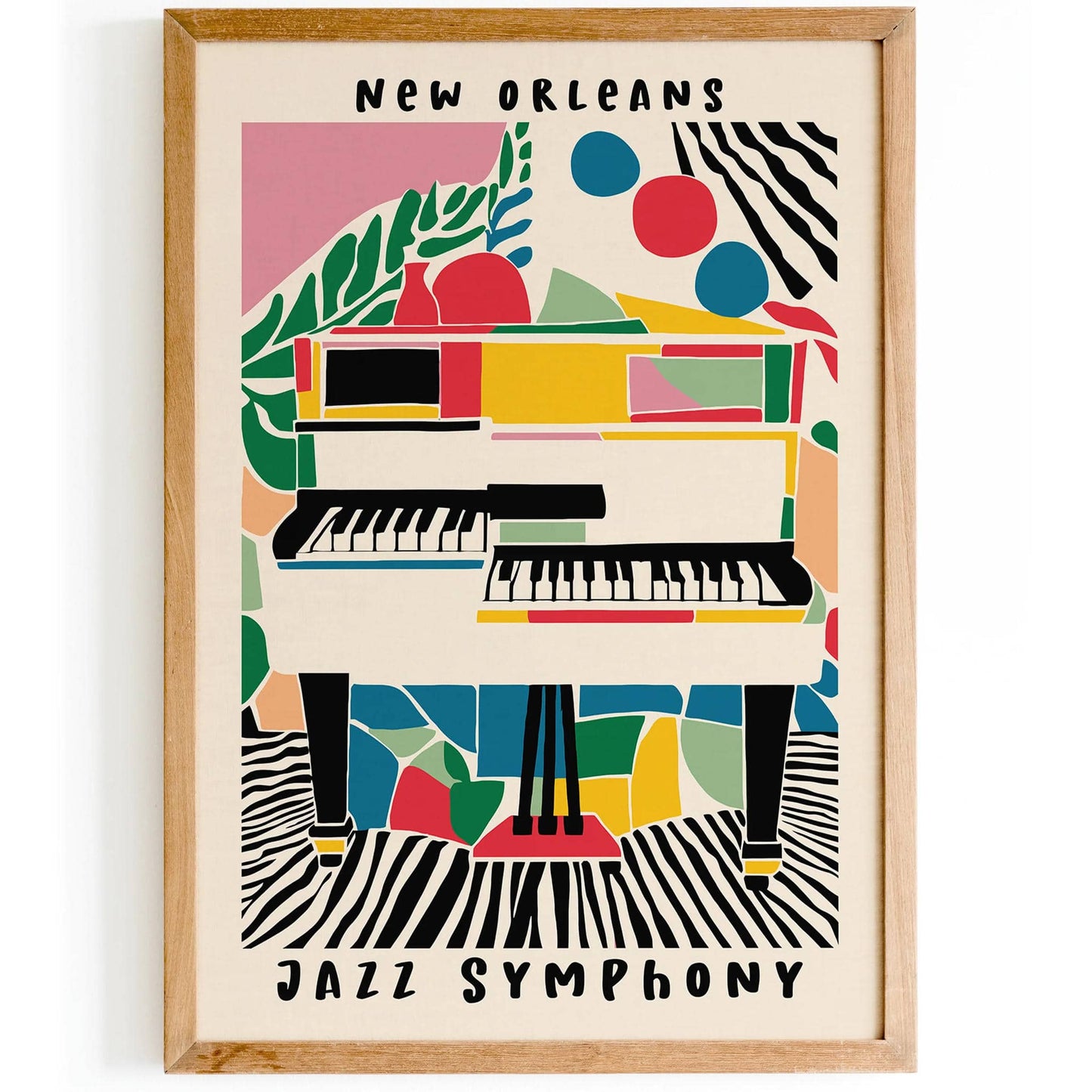 Jazz Symphony New Orleans Colorful Poster - HypeSheriff