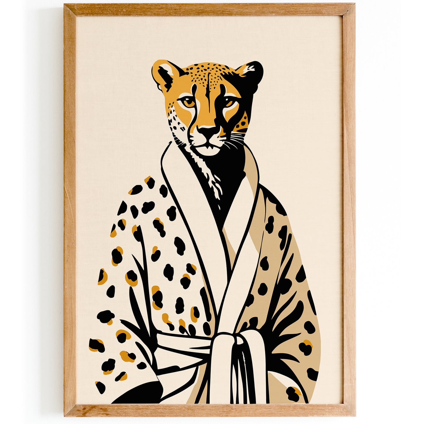 Bathrobe Cheetah Wall Art