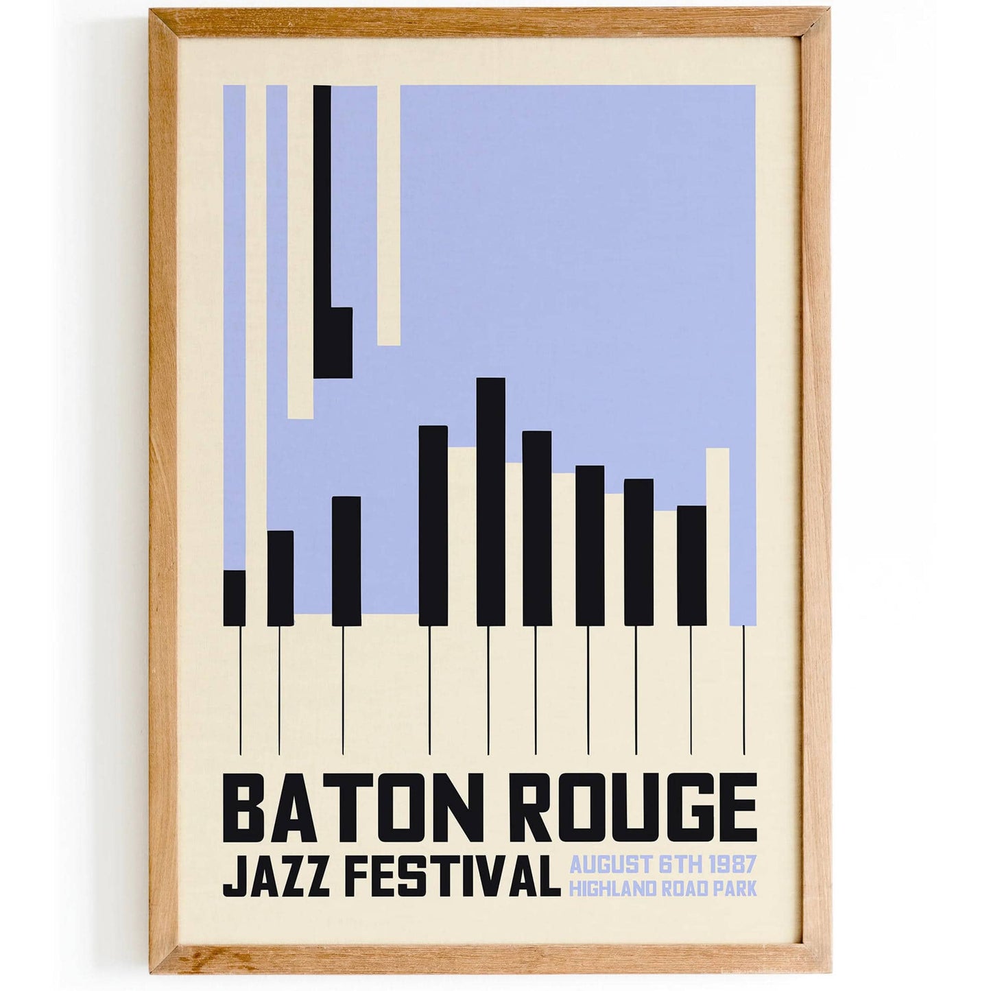 Baton Rouge 1987 Minimalist Jazz Poster - HypeSheriff