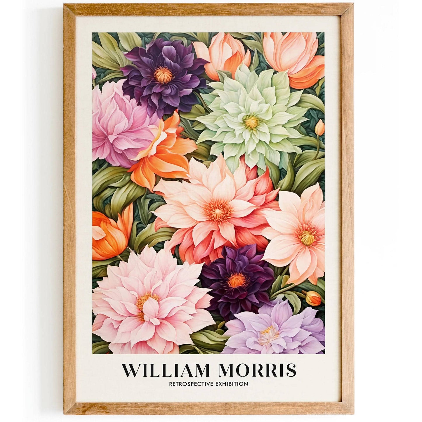 Pastel Floral William Morris Wall Art - HypeSheriff