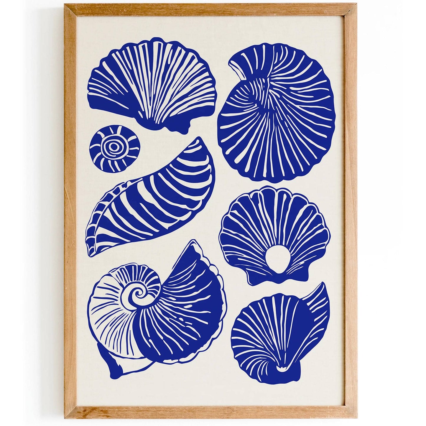 Sea Shells Club Blue Poster