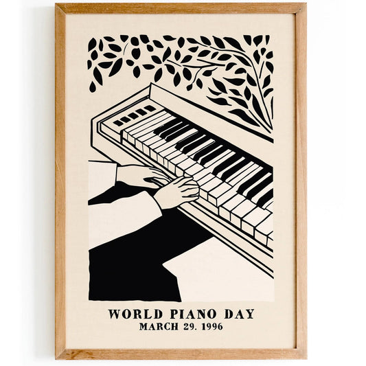 World Piano Day Art Poster