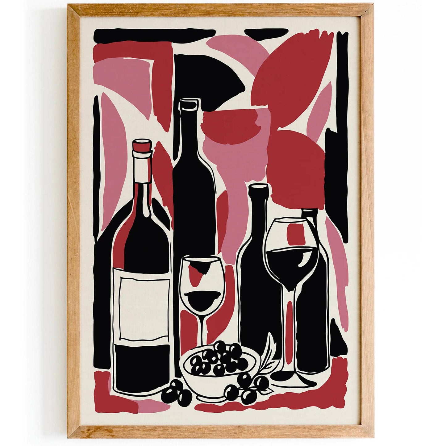 Wine Lovers Art Print – Kitchen Wall Decor