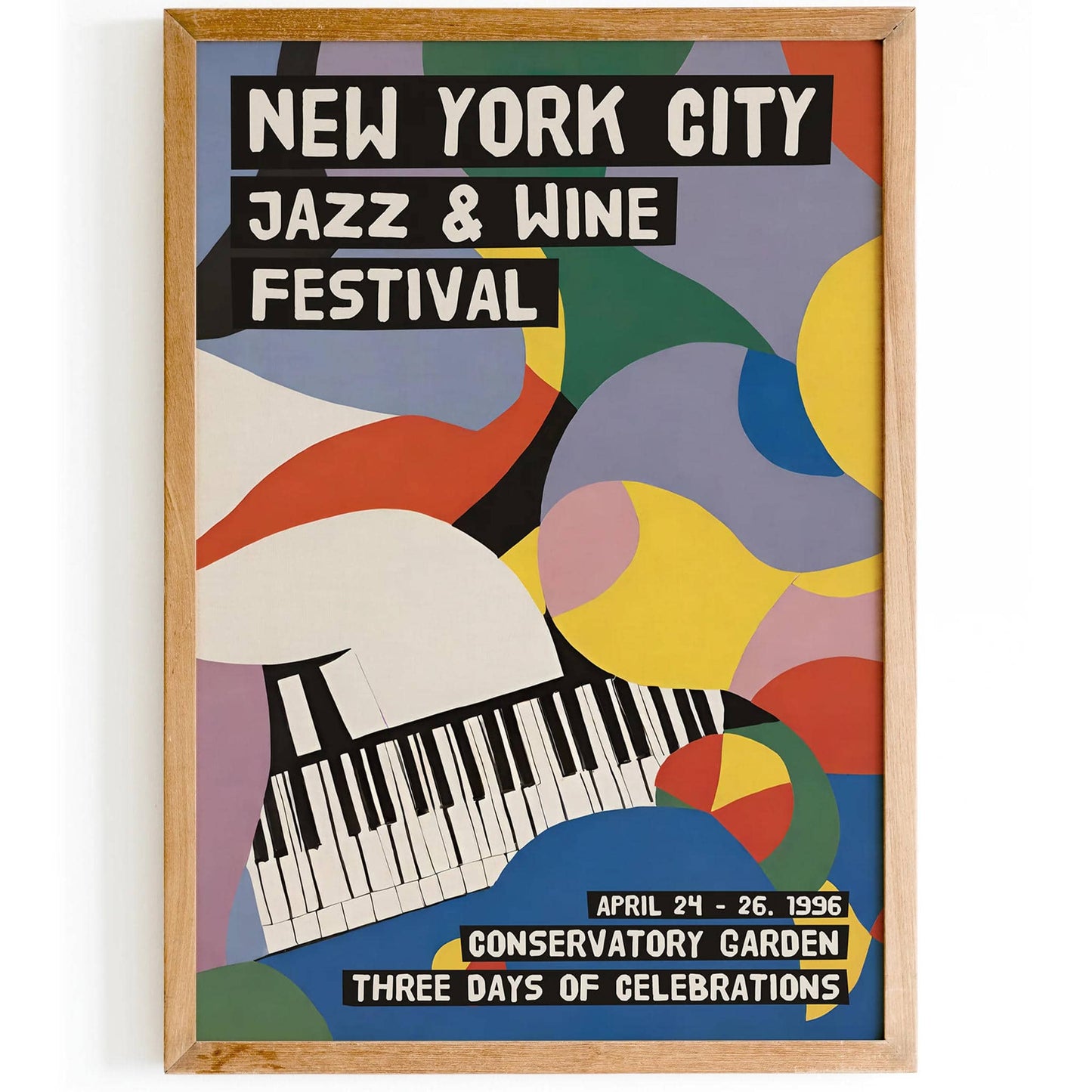 Jazz & Wine Festival New York City Retro Print - HypeSheriff
