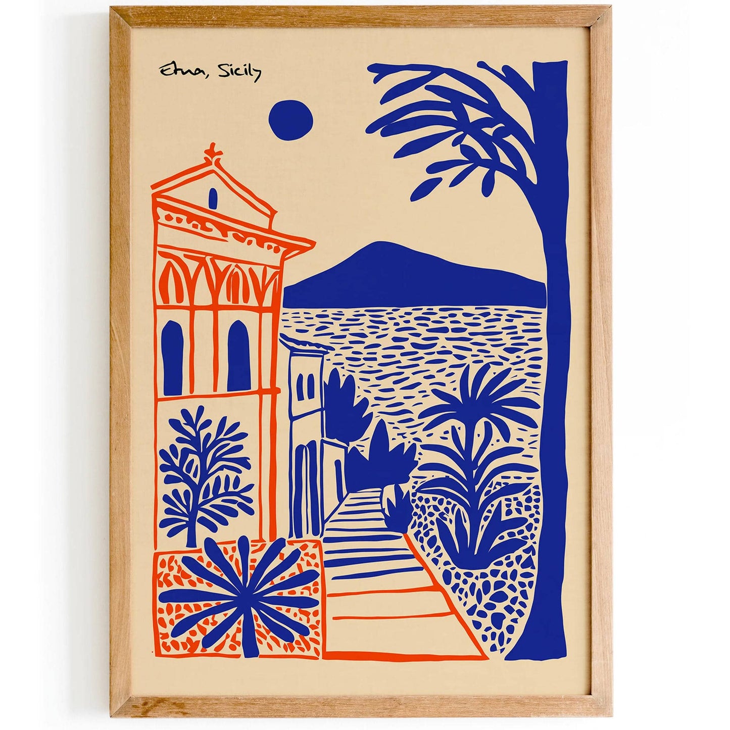 Etna Sicily Blue Art Print 2024 - HypeSheriff